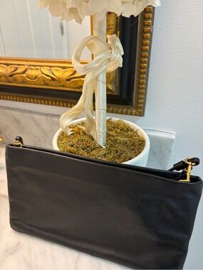 Vintage Clemente Black Leather purse